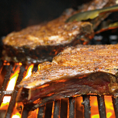 Chili-Rubbed Rib-Eye Steaks with Cilantro Butter Recipe - The Official ...